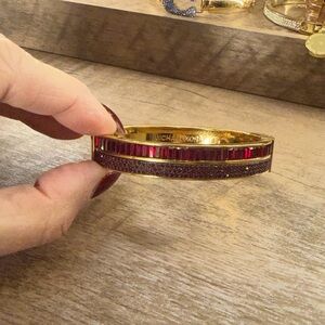 Michael Kors Gold and Deep Red Bracelet